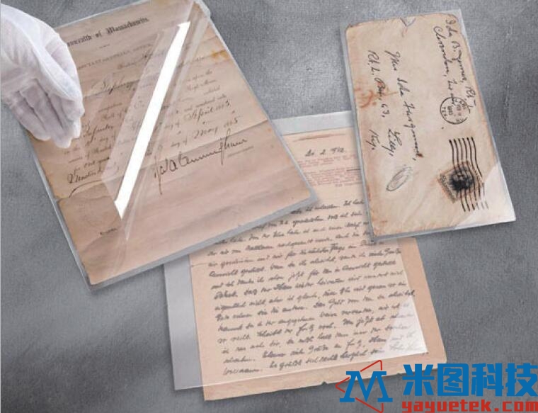 博物馆专用无酸透明聚酯夹封